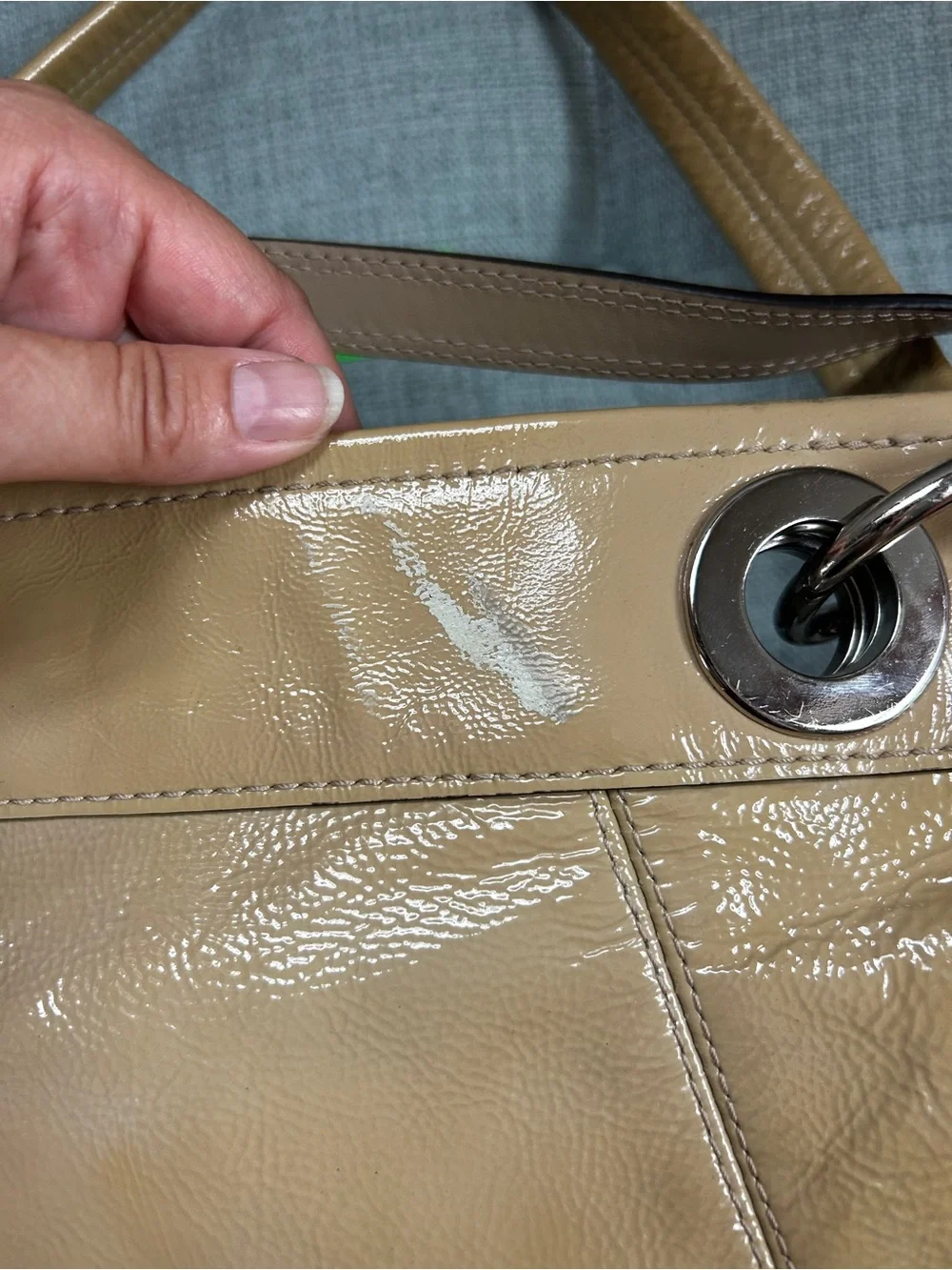 Coach Ashley Hippie F17953 Patent Leather Convertible Crossbody Bag Y2K